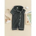 thumbnail image 4 of Musuos Baby Boys Basic Jumpsuit, Short Sleeve Turn-down Collar Button-down Summer Romper Clothes for Casual Daily, 4 of 10