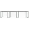 thumbnail image 3 of vidaXL Dog Cage Grey Galvanized Steel 19.7 x 6.6 x 4.9 ft Sturdy, 3 of 6