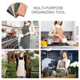 thumbnail image 6 of Elezay Slim Cross Back Cooking Cotton Linen Apron No Tie Cozy X Shape Pinafore for Kitchen Baking Gardening Painting Green M, 6 of 6