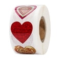 thumbnail image 3 of Pegatinas de corazón para el día de San Valentín, 500 pegatinas de corazón, etiquetas de corazón para niños, sobres, álbumes de recortes, tarjetas, , Impermeable, 3 of 8