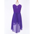 thumbnail image 4 of iEFiEL Kids Girls Sleeveless Sparkly Rhinestone High-low Hem Dress for Birthday Party Purple 4, 4 of 7