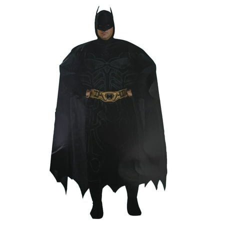 Rubies Costume Co DC Comics Batman Trilogy Costume Mens Adult Plus Size Costume for Sizes 46-52 Jacket, Big Tall, Made in USA Shirt Pants Belt Cape Headpiece Mask Belt - Plus Size/One Size - Black
