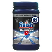 Finish Quantum with Activblu technology 84ct, Dishwasher Detergent Tabs, Ultimate Clean and Shine