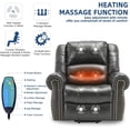 thumbnail image 3 of Power Lift Recliner Chair for Elderly with Massage and Heat, Leathaire Electric Recliner Chair with Rivet Decoration, 2 Remote Controls, Side Pockets & USB Ports (Grey), 3 of 7
