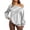 #0425-Hot Pink, variant on Pounoo Long Sleeve Shirts for Women Off Shoulder Lantern Bubble Cuff Drop Shoulder Solid Curved Hem Pullover Sweatshirt Loose Fit Date Party Womens Tops