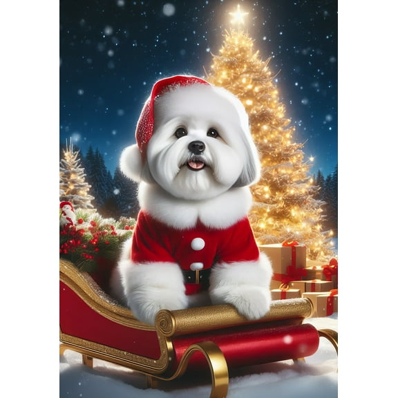 Coton De Tulear - Best of Breed DCR Christmas Garden Flag 12" x 17"