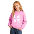 thumbnail image 4 of IWRICH Horse Hoodie for Girls Horseshoe Love Graphic Pullover Gift for Riders Fans,Size 2-14 Years Pink 100, 4 of 4