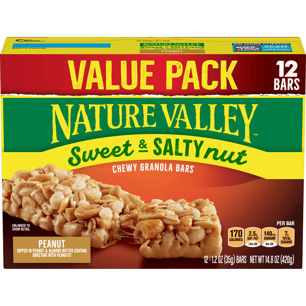 Nature Valley Granola Bars, Sweet and Salty Nut, Peanut, 12 ct, 14.8 oz