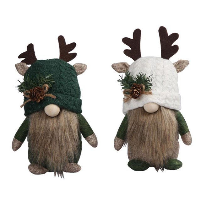 Decoración de gnomo, sombrero de astas, gnomo decorativo, gnomos sin rostro, adornos de elfo, manualidades para la mesa del hogar