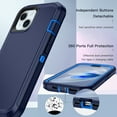thumbnail image 6 of I-HONVA Compatible with iPhone 15 Case,3-Layer Military Grade Drop Protection Anti-Slip Bumper Rugged Shockproof Dustproof Protection 6.1 inch Phone Case,Navy Blue, 6 of 7