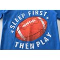 thumbnail image 5 of FEDPOP Boys Football Graphic Pajamas 2-Piece Long Sleeve Cotton Sleepwear Set Size 2T, 5 of 7