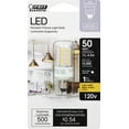 thumbnail image 2 of Feit Electric BP50MC/830/LED Dimmable Mini Candelabra LED Bulb, 1 W, 2 of 2