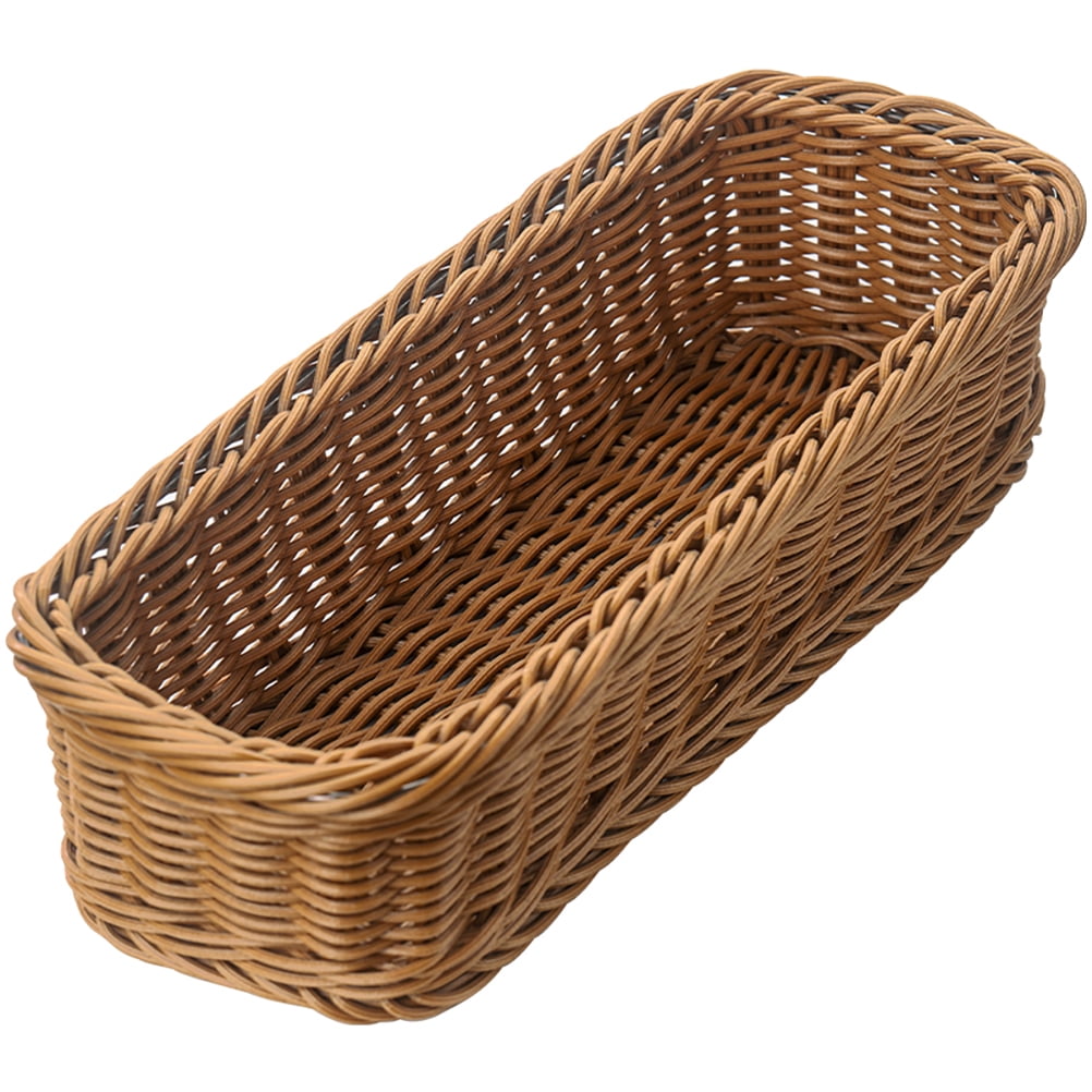 Nuolux Basket Cutlery Flatware Organizer Serving Kitchen Weaving Wicker