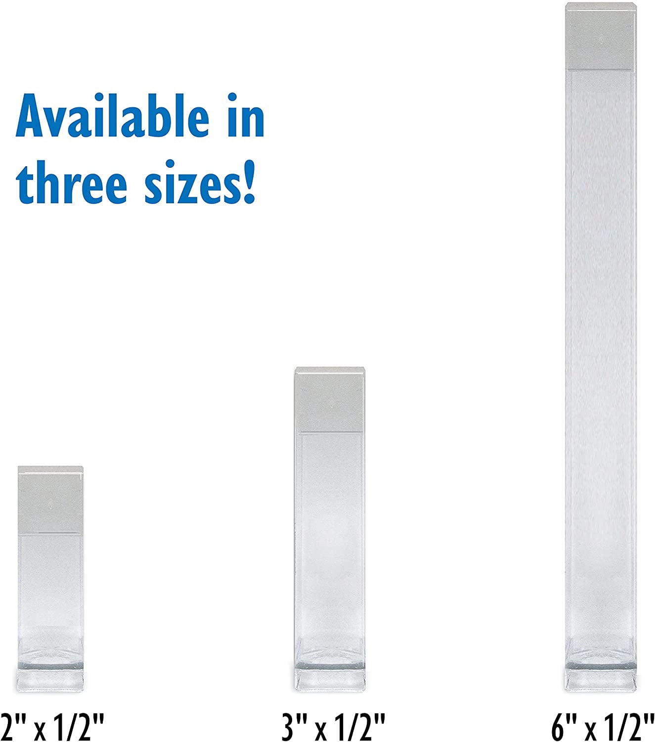 The Beadsmith Clear Plastic Tubes - 3 x .5 Inch Square Tubes - Flat Caps - Use for Beads, Bath Salts, Wedding & Party Favors, Home or Office Storage - Bag of 100