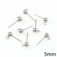 thumbnail image 7 of U8MO 100 Pcs Stainless steel Ball Post Earring Ear Stud with Loop and Stopper Dangle-4mm, 7 of 7