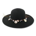 thumbnail image 2 of Lady Foldable Casual Cap Wide Sun Straw Beach Hat For Women, 2 of 2