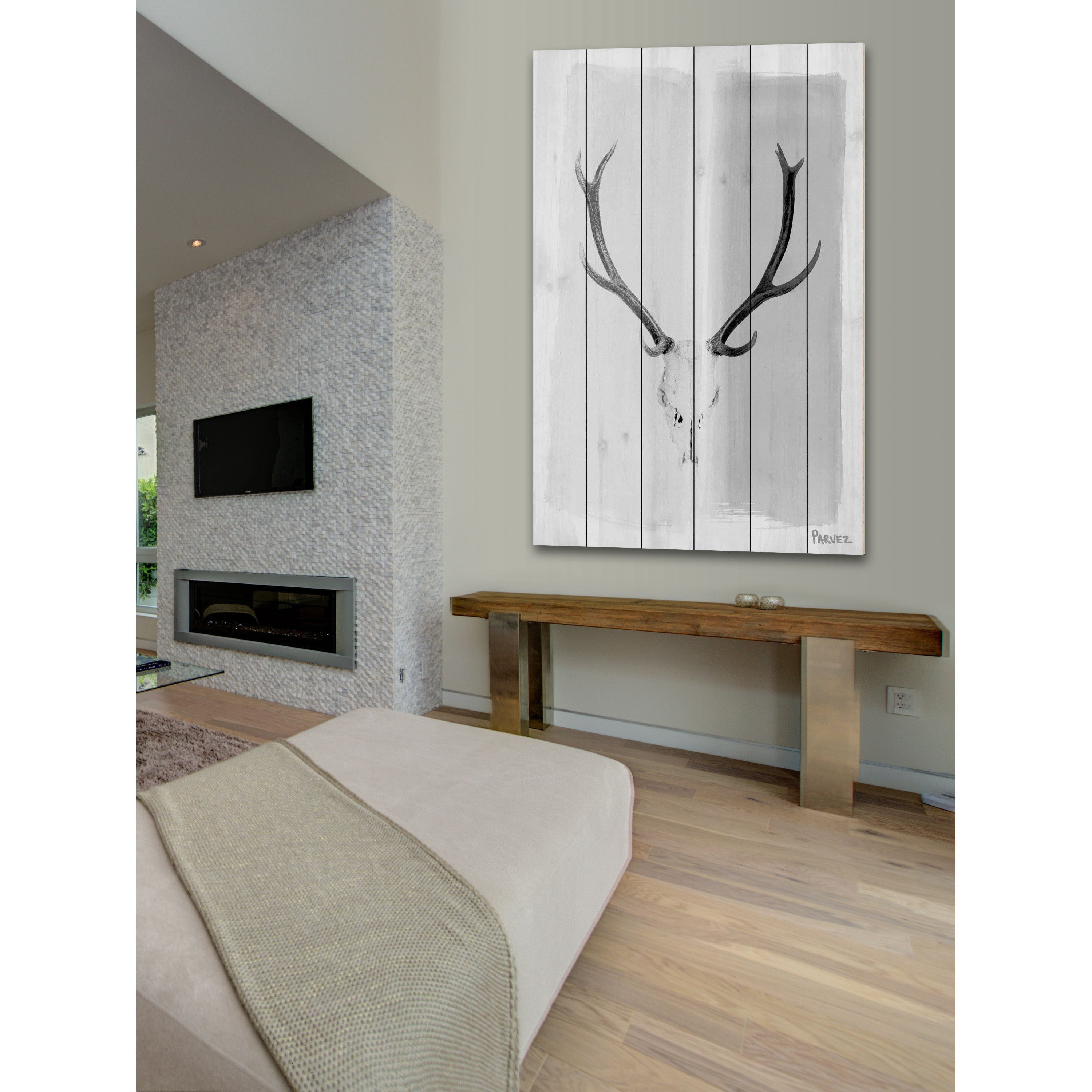 Parvez Taj Head Gear White Wood Wall Art