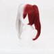 thumbnail image 2 of Peluca para cosplay, color rojo y blanco, doble cola de caballo, color rojo y blanco, 2 of 3