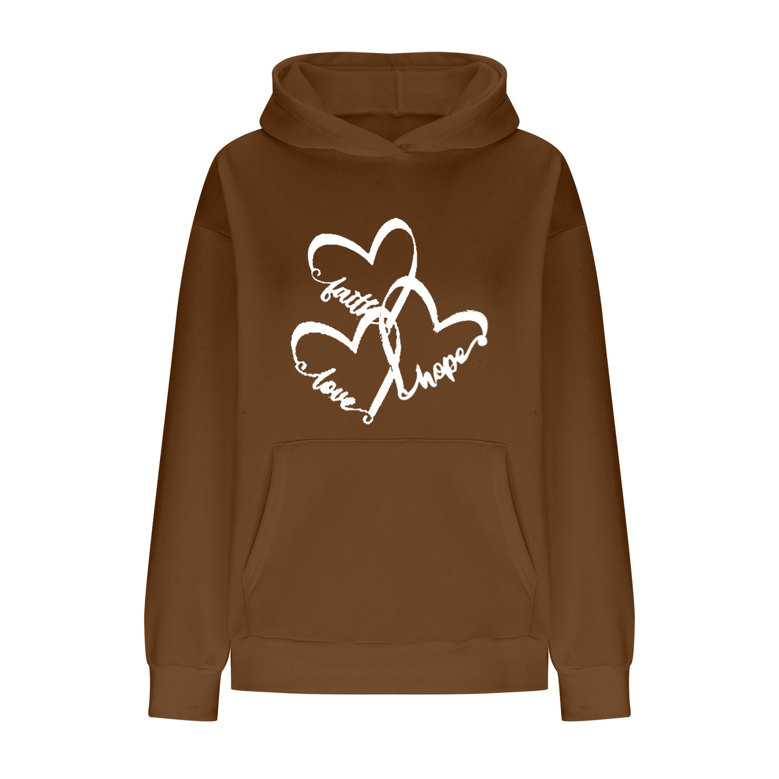 Sweat à Capuche Femme Octobre Rose - Sensibilisation Cancer Du Sein - Grande Taille, Manches Longues