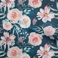 thumbnail image 1 of oneOone Cotton Poplin Twill Teal Blue Fabric Leaves & Clover Sewing Material Print Fabric By The Yard 56 Inch Wide, 1 of 6
