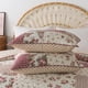 thumbnail image 4 of SLPR Juego de edredón de algodón con diseño de rosas campestres, tamaño king con 2 fundas de almohada, ropa de cama floral de estilo campestre francés, colcha acolchada de granja con rosas rojas y est, 4 of 5