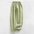 thumbnail image 6 of Women Fleece Pajama Bottoms, Womens Elastic Waist Jogger Pants Sleepwear, Female Winter Warm Solid Color Pajama Pants, 6 of 8