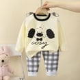thumbnail image 2 of Linfrsh Toddler Girls Pajamas 4t Organic Cotton Baby Long Sleeve Pajama Sets, Toddler Boy Girl 2-Piece Sleepwear(Light Pink,12-18 Months), 2 of 4