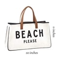 thumbnail image 2 of hirigin Beach Bag Canvas Tote Bag Letter Printed Tote Bag for Women Gifts Bag for Teacher Bridesmaid, 2 of 8