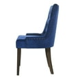 thumbnail image 2 of Set of 2 Upholstered Mid Century Dining Chair, Luxurious Single Dining Chair with Solid Wood Legs (Blue), 2 of 9