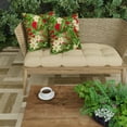thumbnail image 2 of Jordan Manufacturing 18" x 18" Acadia Bordeaux Red Tropical Square Outdoor Throw Pillow (2 Pack), 2 of 9