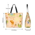 thumbnail image 4 of Wukai Scandinavian Style Hygge Print Reusable Grocery Bag Shopping Bags Shopping Handle Bag Suitable for Outdoor Convenient Daily Bag, 4 of 7