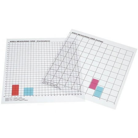 SI Manufacturing 1571853 Transparent Inch Graph Grids, Set of 10