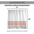 thumbnail image 6 of Creative Products Coral and Gray Stripes 71x74 Shower Curtain, 6 of 6
