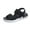Black, variant on Aueoeo Womens Flat Sandals Comfortable Sandals for Women Open Toes Elastic Ankle Strap Casual Walking Sandals Shoes