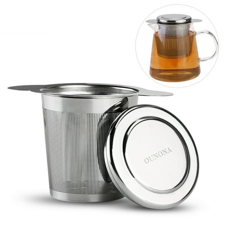 Leaf Trap Basket - OUNONA Stainless Steel Filtering Loose Leaf Tea Infuser Basket for Cups and Mugs
