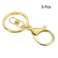 thumbnail image 3 of Uxcell Key Chain Ring Lobster Clasp Keyring Trigger Clip Keychain Holder for Arts Crafts Golden, 3 of 5