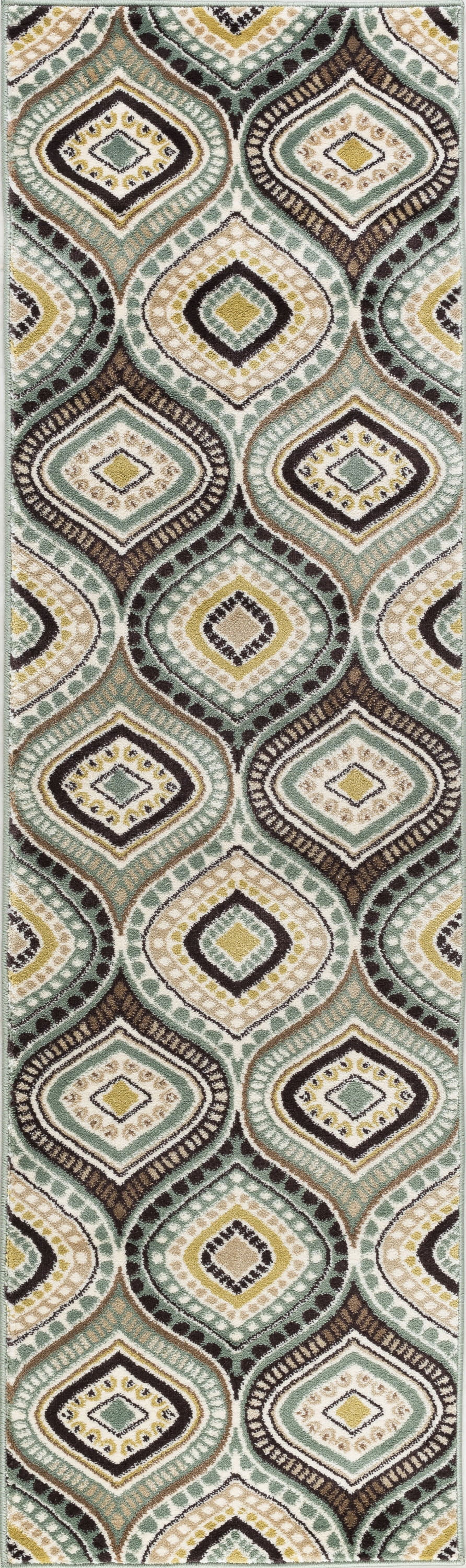 Capri Contemporary 2' x 7.7' Multi-Color Polypropylene Indoor Area Rug