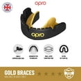 thumbnail image 6 of OPRO Gold Level Mouth Guard For Braces – Mouthguard for Boxing, MMA & Football (Black, Adult), 6 of 7