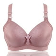 thumbnail image 3 of Bigersell Women Bras Full-Coverage Summer Full Figure Bras for Women Plus Size No Underwire Bra Style B1084 V-Neck Padded Bras Hook and Eye Bra Closure Short Size Sports Bras for Girls Pink 42BCD, 3 of 3