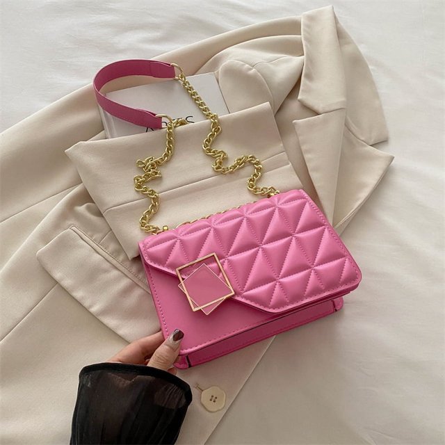 Bolso cuadrado pequeño con cadena de diamantes de alto valor para mujer, nuevo estilo de otoño 2025, bolso bandolera de diseño de nicho versátil y de moda