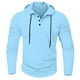 thumbnail image 2 of pstuiky camisas de manga larga para hombre, Sudadera informal de manga larga con cuello redondo y botones para hombre camisetas de hombre m, 2 of 4