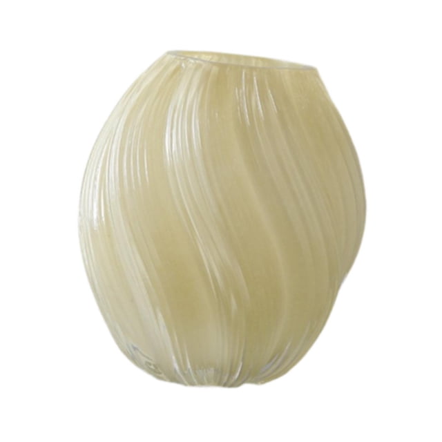 Florero con diseño en espiral, florero de cristal, organizador de maceta, estantería de cristal, decoración, arreglos florales, maceta de plantas de amarillo claro