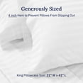 thumbnail image 4 of California Design Den Damask Striped 500 Thread Count King Pillow Cases Set of 2, Soft 100% Cotton Sateen, 2 King Pillowcases - White, 4 of 7