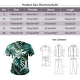 Mens Summer Thin T Shirt 3D Printed Seaside Coconut Leaf Printed T