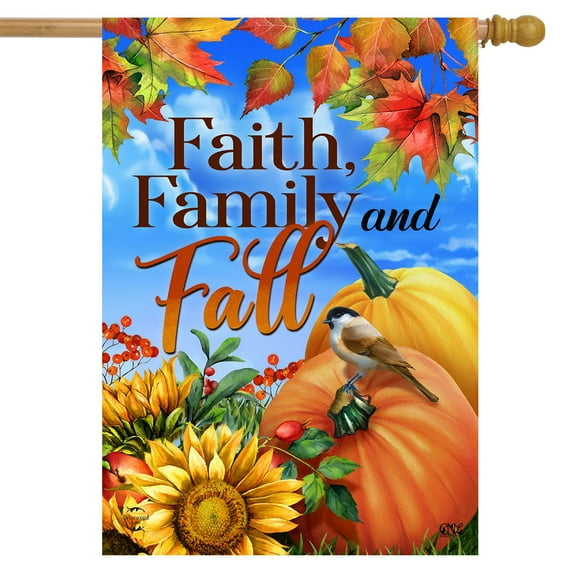 Briarwood Lane Faith Family And Fall House Flag