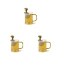thumbnail image 4 of Bearachild Filtro de té, colador de silicona con forma de dinosaurio, colador de hojas sueltas para especias, tamiz verde amarillo fiable, Type1 NO1, 4 of 6