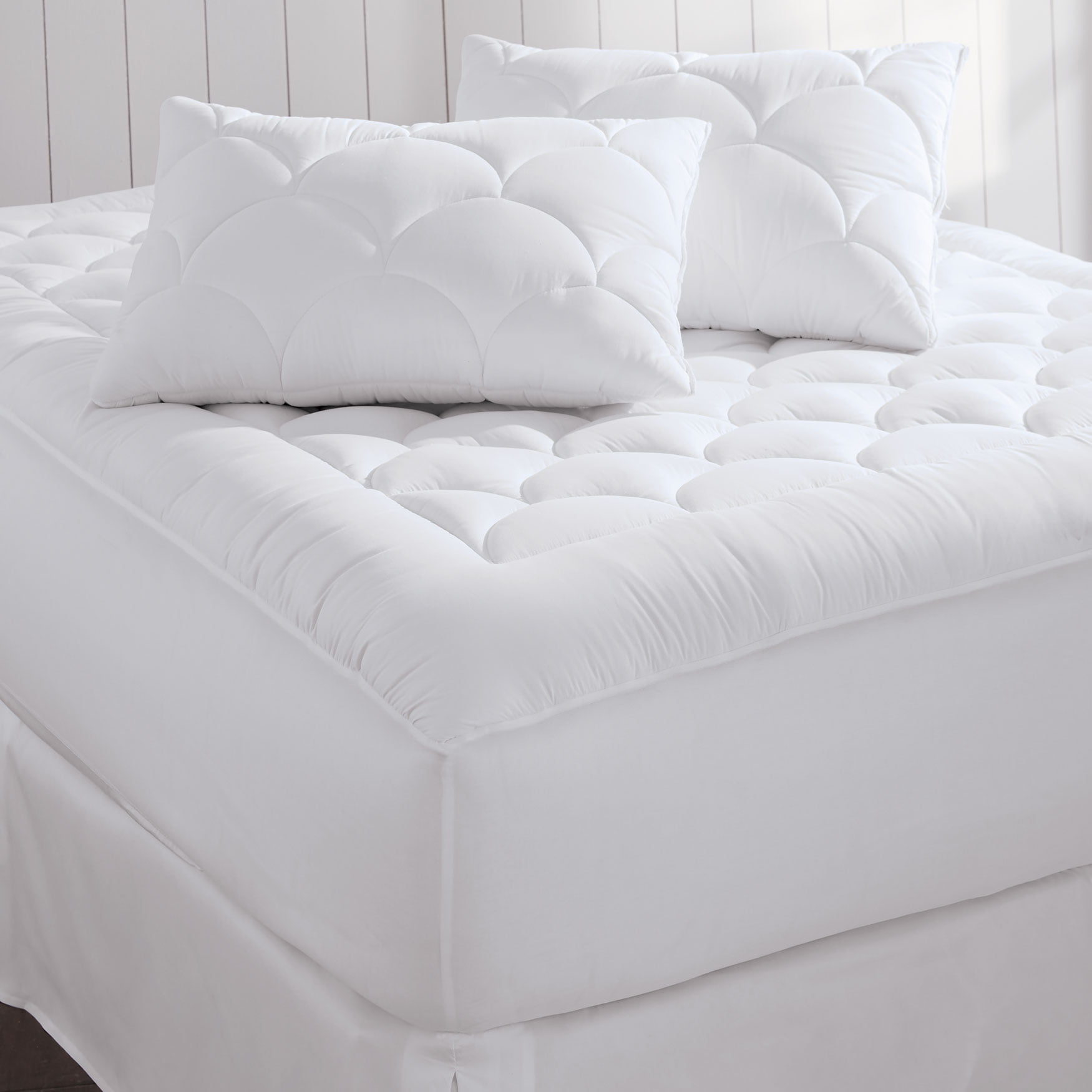 Super Soft Cover Mellanni Microplush Mattress Pad Protector Overfilled Topper 