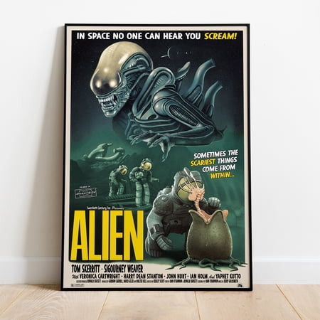 POSTIZ Alien Movie Print Poster Canvas Wall Art Gift for Film Fans Unframed Canvas 16x24in