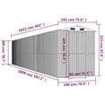 thumbnail image 2 of vidaXL Storage Shed Outdoor Storage Shed for Backyard Patio Galvanized Steel, 2 of 7