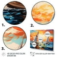 thumbnail image 3 of Designart "Sailboat Seascape Euphony II" Sailing Boat Floater Framed Wall Decor, 3 of 7